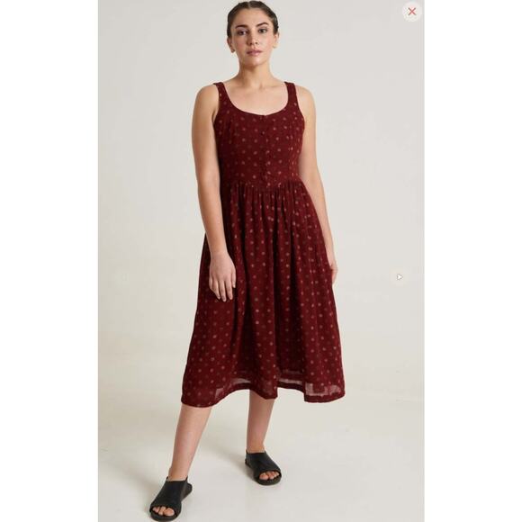WORLD OF CROW CHERRY BLOSSOM GATHERED DRESS SIZE XS - Picture 1 of 10